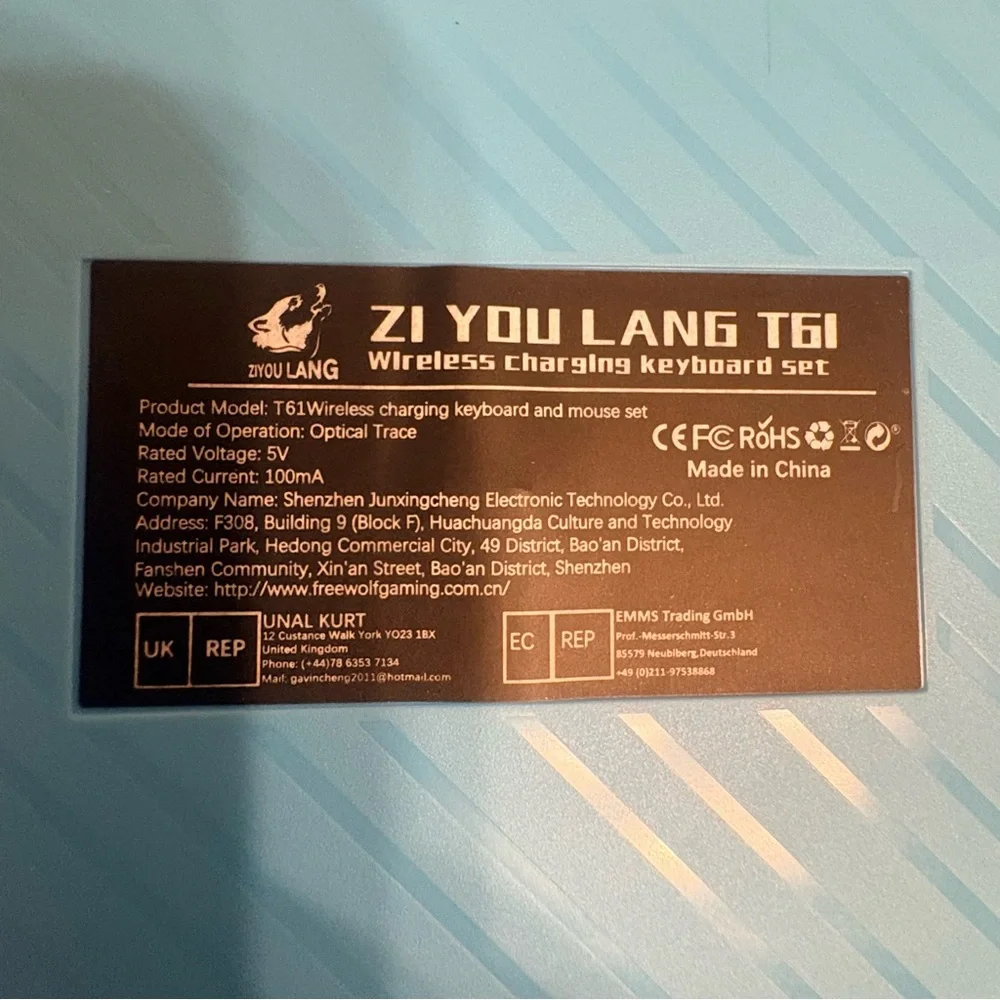 T61 Blue Gaming Keyboard